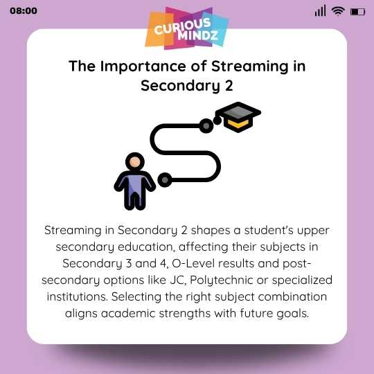 1. The Importance of Streaming in Secondary 2 
