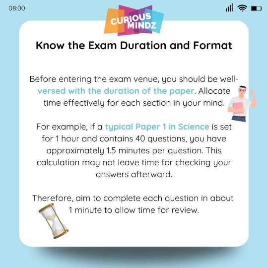 1. Know the Exam Duration and Format