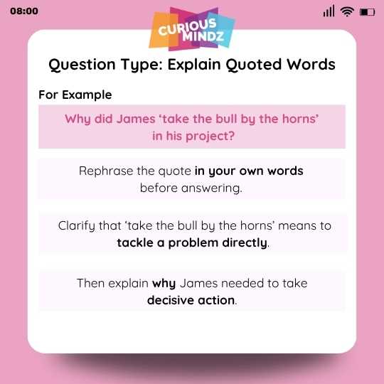 Explaining Quoted Words
