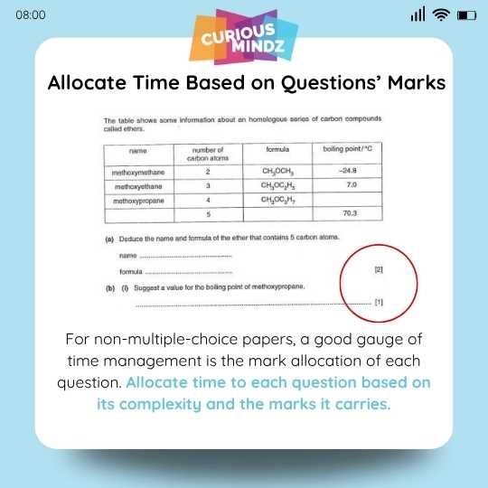 2. Allocate Time Based on Questions’ Marks