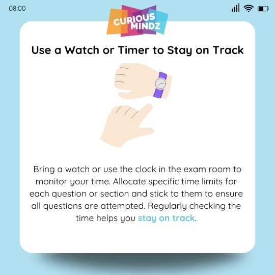 4. Use a Watch or Timer to Stay on Track