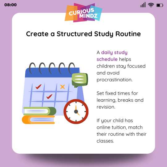 1. Create a Structured Study Routine

