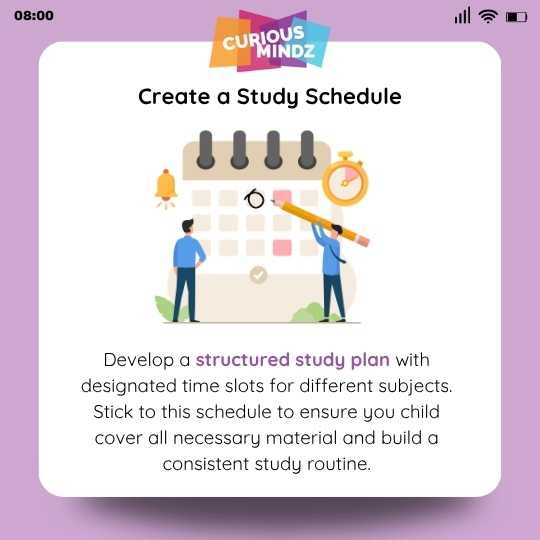2. Create a Study Schedule
