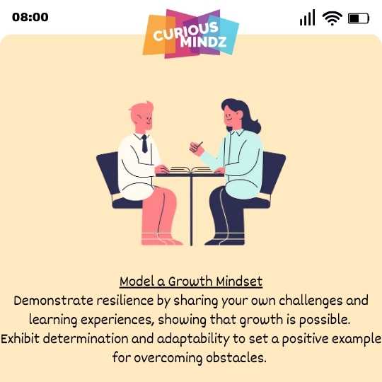 3. Model a Growth Mindset:
