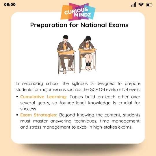 5. Preparation for National Exams